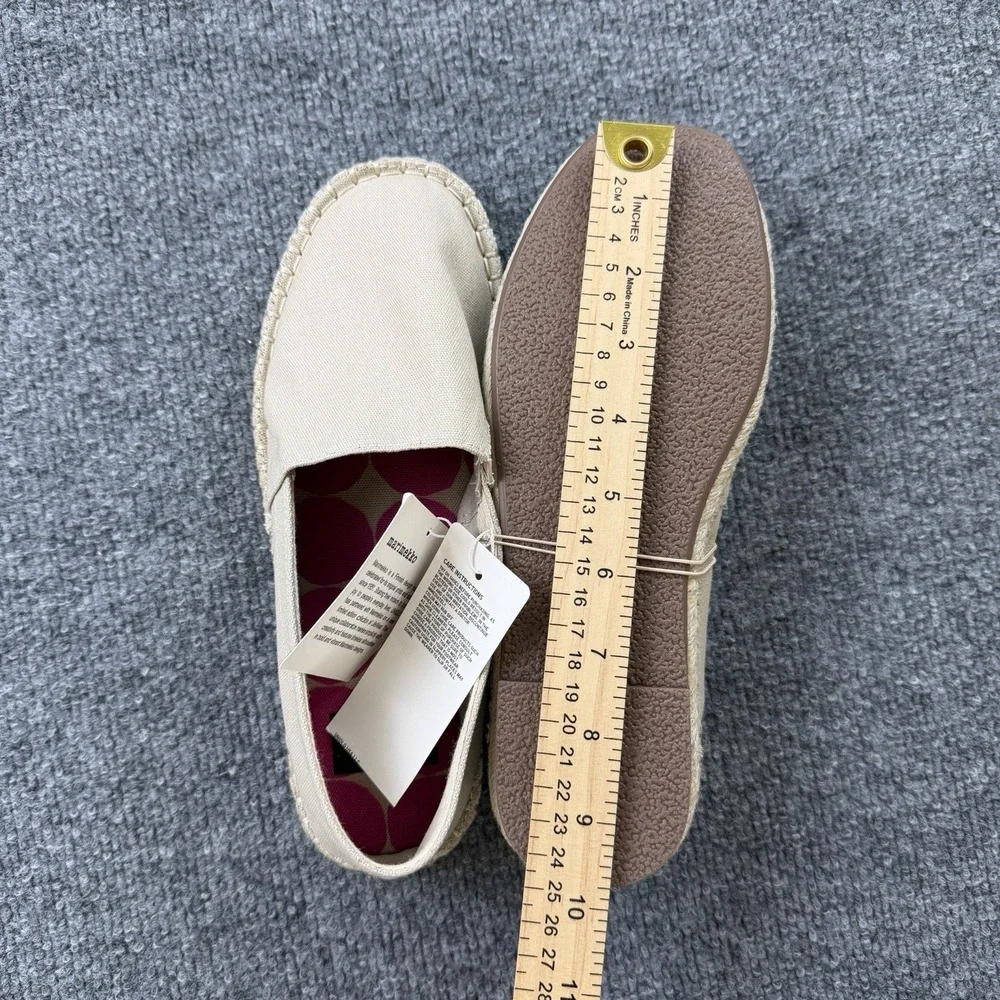 Marimekko x Uniqlo Espadrilles‎ Beige Canvas Slip-On Flats L New